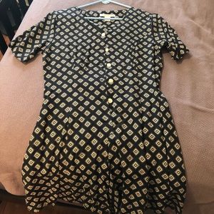 Black and white printed dress